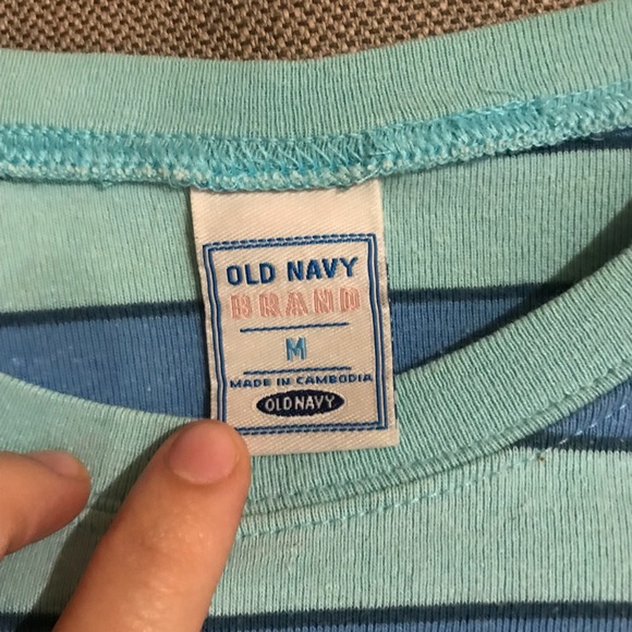 Retro Blue Striped T-Shirt - Picture 3 of 3